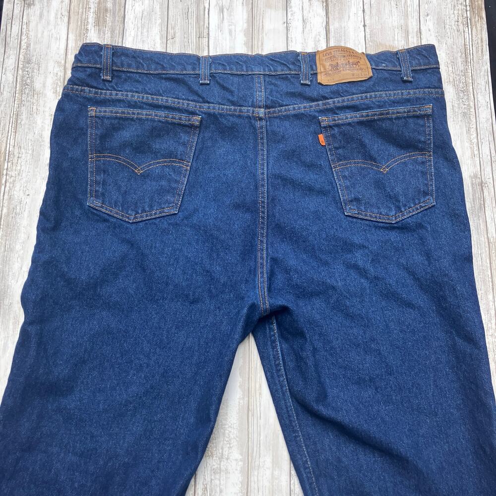 VTG Levi’s 517 Denim Jeans 46x30 (act 44x29) 80s Orange Tab USA‎ Made Straight - Picture 15 of 15